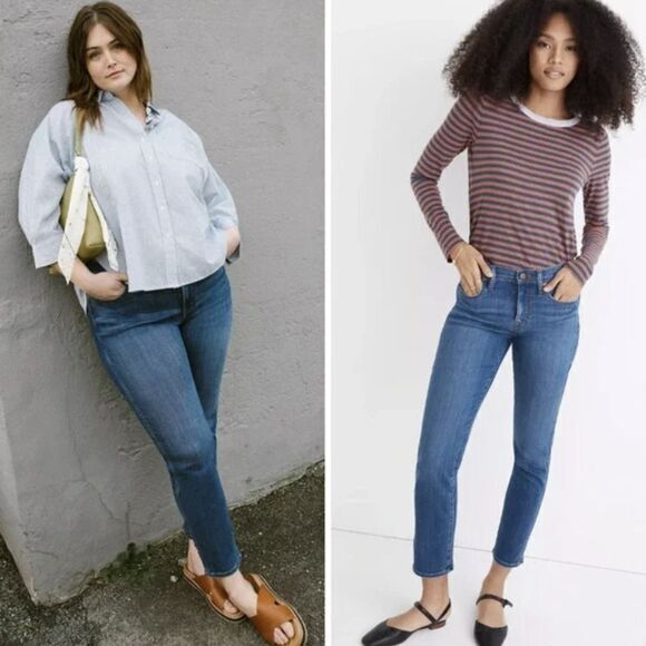 NEW Madewell Mid-Rise Stovepipe Jeans in Leman Wash, 23 - Picture 2 of 16